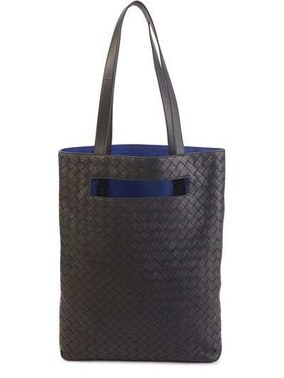 Bottega Veneta Black Woven Leather Tote Bag