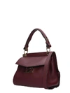 GIVENCHY MYSTIC SMALL SHOULDER BAG IN BORDEAUX LEATHER,11133480