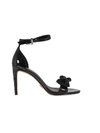 MICHAEL KORS BLACK PARIS SANDAL WITH SEQUINED BOW,11134851