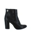 FIORI FRANCESI BLACK LEATHER ANKLE BOOTS WITH BUTTON,AI18112