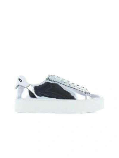 Dsquared2 New Tennis Mirror Silver Sneaker