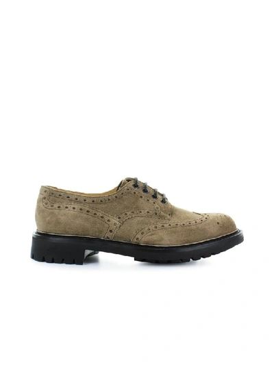 Church's Churchs Burnt Waxed Suede Mc Pherson Lace Up 41.5 In Green