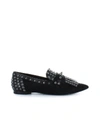 ASH BLACK MOLOKO MOCCASIN WITH STUDS,11134773
