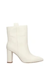 BIBI LOU HIGH HEELS ANKLE BOOTS IN WHITE LEATHER,11134620