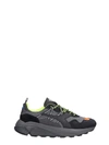 DIADORA RAVE LEATHER SNEAKERS IN BLACK LEATHER AND FABRIC,11134050