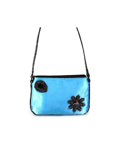 Pinko Canello Light Blue Crossbody Bag In Light Blue (blue)