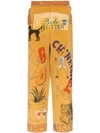 BODE DRAWING-PRINT CORDUROY TROUSERS