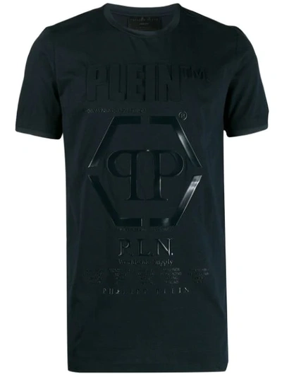 Philipp Plein Statement Ss Printed T-shirt In Blue