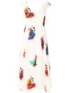 ANDREA MARQUES PRINTED FLARED DRESS