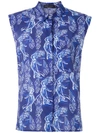 ANDREA MARQUES STRUCTURED SHOULDERS PRINTED SHIRT