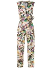 ANDREA MARQUES TIE WAIST PRINTED JUMPSUIT