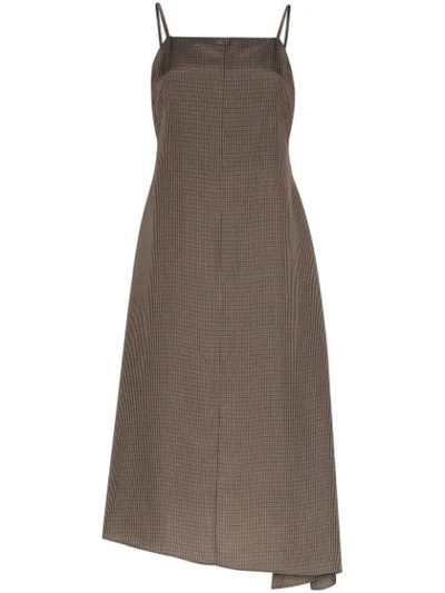 Asai Checked Maxi Dress In Brown