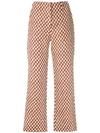 ANDREA MARQUES PRINTED LOW RISE TROUSERS