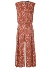 ANDREA MARQUES PRINTED CROPPED JUMPSUIT