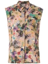 ANDREA MARQUES STRUCTURED SHOULDERS PRINTED SHIRT