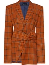 HOUSE OF HOLLAND CHECKED WRAP TIE BLAZER