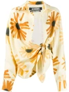 JACQUEMUS FLORAL PRINT TIE-WAIST SHIRT