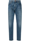 GIORGIO ARMANI STONEWASHED TAPERED JEANS