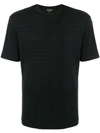 Giorgio Armani Embroidered Logo T-shirt In Black
