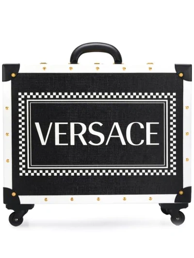 Versace 90s Vintage Logo Suitcase In Dnwt