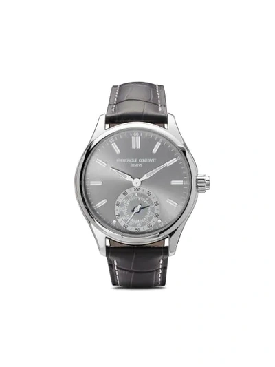 Frederique Constant Horological Smartwatch Gents Classics 42mm In Light Grey Colour Dial With Sunray Decoration