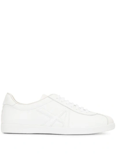 Aquazzura The A Leather Low-top Trainers In White