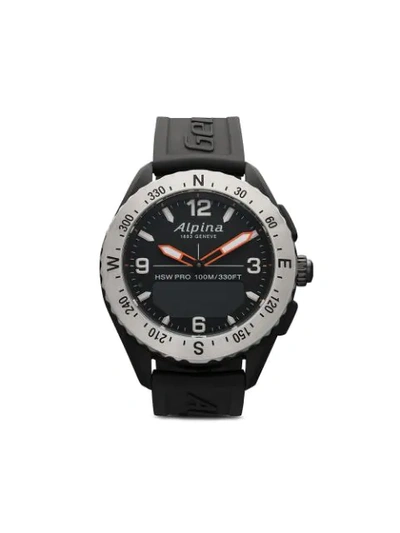 Alpina Alpinerx Smartwatch 45毫米腕表 In Black