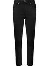 Levi's 721 Cropped High-rise Skinny Jeans In Black