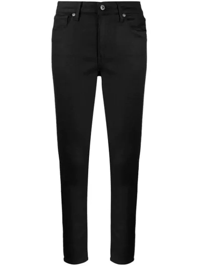 Levi's 721 Cropped High-rise Skinny Jeans In Black