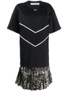 Off-white Black & White Intarsia Sweatshirt Dress