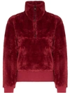 VARLEY FAUX FUR ZIP SWEATSHIRT