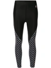 P.e Nation Dominion Star Print Performance Leggings In Black ,white
