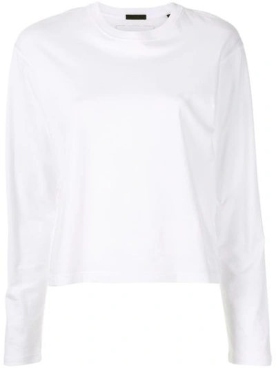 Atm Anthony Thomas Melillo Classic Jersey Long-sleeve Boy Tee In White
