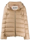 Herno Padded Hooded Jacket In Neutrals