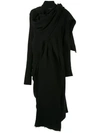 YOHJI YAMAMOTO TUCK DRAPE DRESS