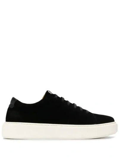 Low Brand Shelby Low Trainers In Black Suede