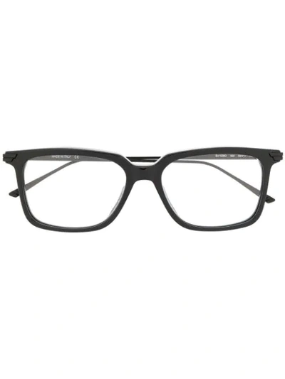 Bottega Veneta Square Tortoiseshell-acetate Glasses In Ruthenium