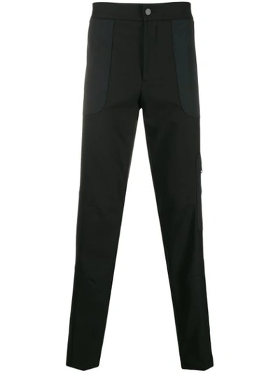 Moncler Pocket Detail Slim-fit Trousers In Black