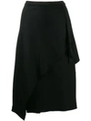 DIANE VON FURSTENBERG ASYMMETRIC DRAPE MIDI SKIRT