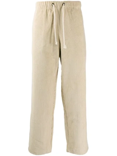 Champion Corduroy Straight Leg Trousers In Neutrals