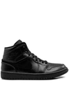 Jordan Air  1 Mid "triple Black" Sneakers In Black
