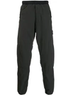 STONE ISLAND LOGO-PATCH STRAIGHT TROUSERS