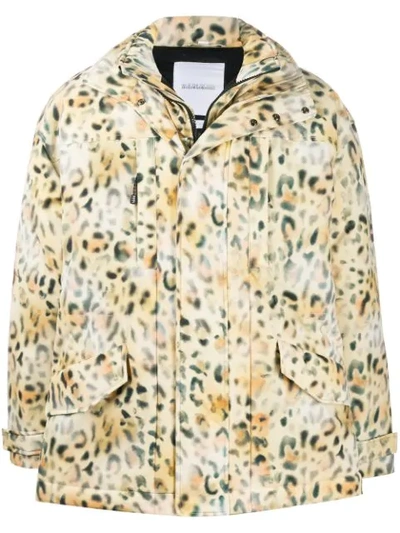 Napa By Martine Rose Short Loose-fit Parka With High Collar In Multi