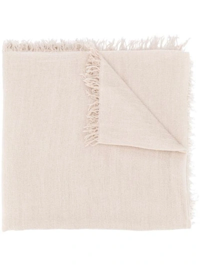 Faliero Sarti Fringe-trimmed Knitted Scarf In Neutrals