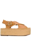 CHLOÉ LAUREN FLATFORM ESPADRILLES