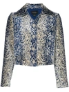 GIAMBATTISTA VALLI PYTHON-PRINT CROPPED JACKET