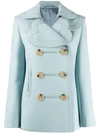 LANVIN DOUBLE-BREASTED LAYERED COLLAR COAT