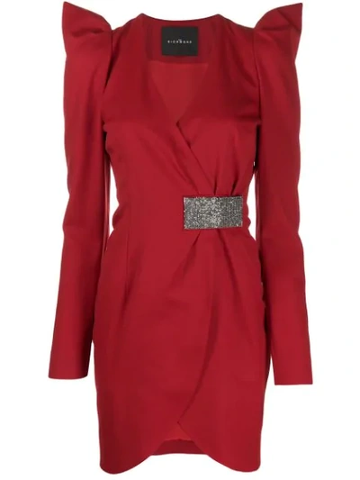 John Richmond Kabbia Structured Dress In Red