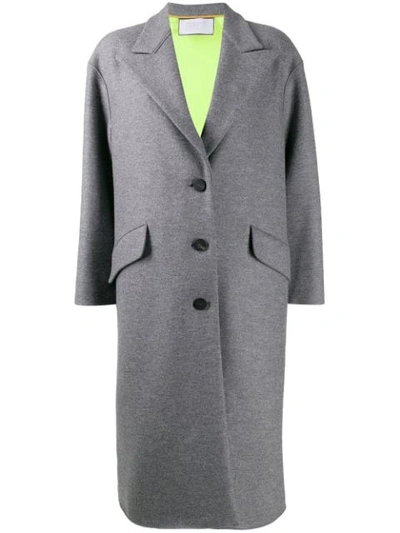 Harris Wharf London Oversized Single-breasted Coat In Grey