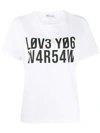 RED VALENTINO ENCRYPTED LOVE LETTERS T-SHIRT